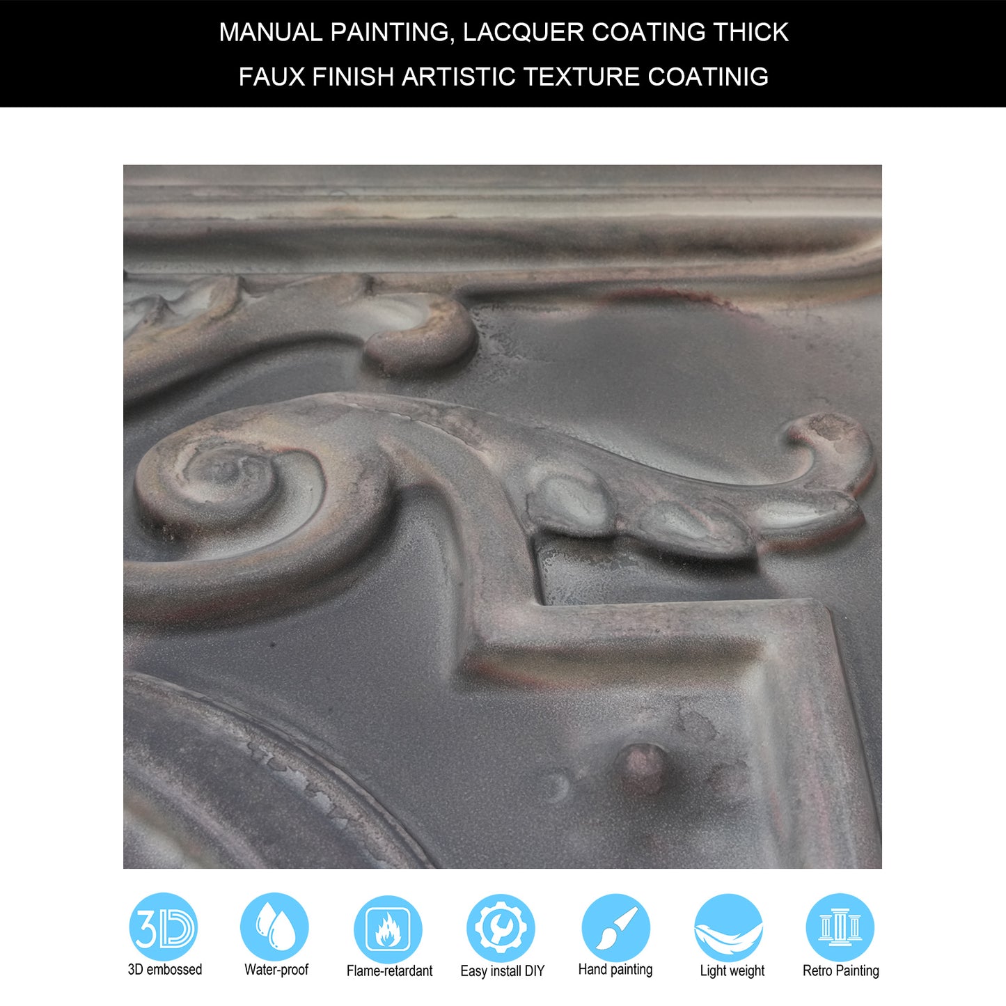 10tiles/lot Vintage Ceiling Panels for Guesthouses, Heritage Hotels and Classic Interior Styles PL15