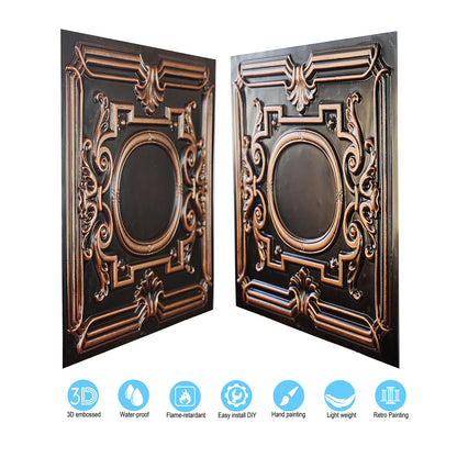 10tiles/lot Antique Tin Ceiling Tiles for Vintage Restaurants, Guesthouses and Elegant Hotel Suites PL15