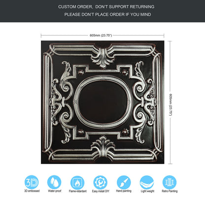 10tiles/lot Antique Tin Ceiling Tiles for Vintage Restaurants, Guesthouses and Elegant Hotel Suites PL15