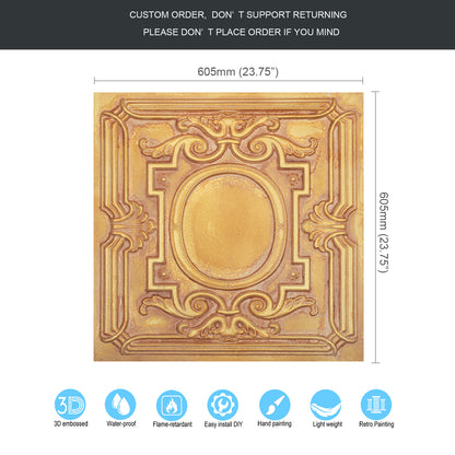 10tiles/lot Stylish Faux Tin Ceiling Tiles for Restaurants, Cafés, Hotels and Luxury Interiors PL15