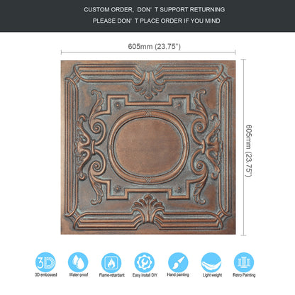 10tiles/lot Vintage Ceiling Panels for Guesthouses, Heritage Hotels and Classic Interior Styles PL15