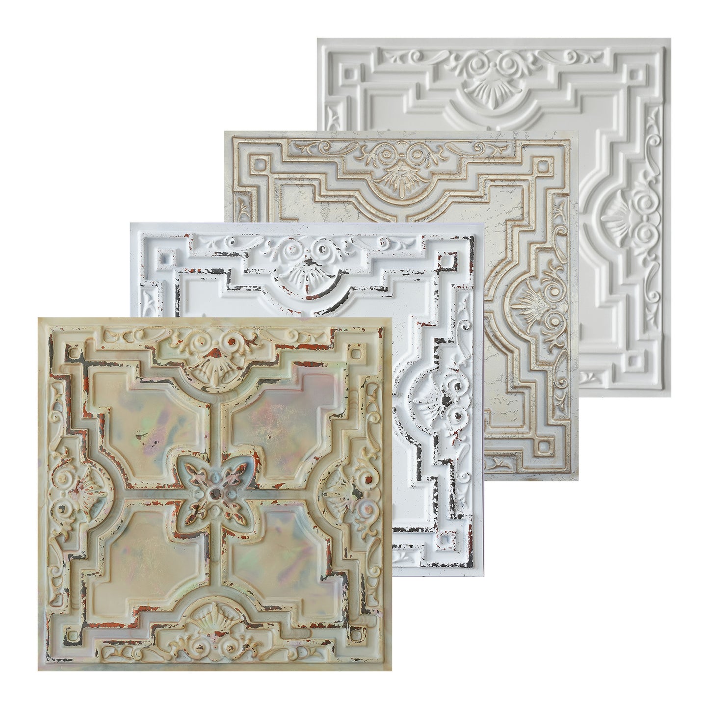 10tiles/lot Glue-Up Ceiling Tiles for Kitchen Renovations, Coffee Shops and Light-Luxury Spaces PL16