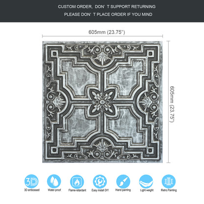 10tiles/lot Artistic Ceiling Tiles for Libraries, Museums, Craft Studios and Cultural Interiors PL16