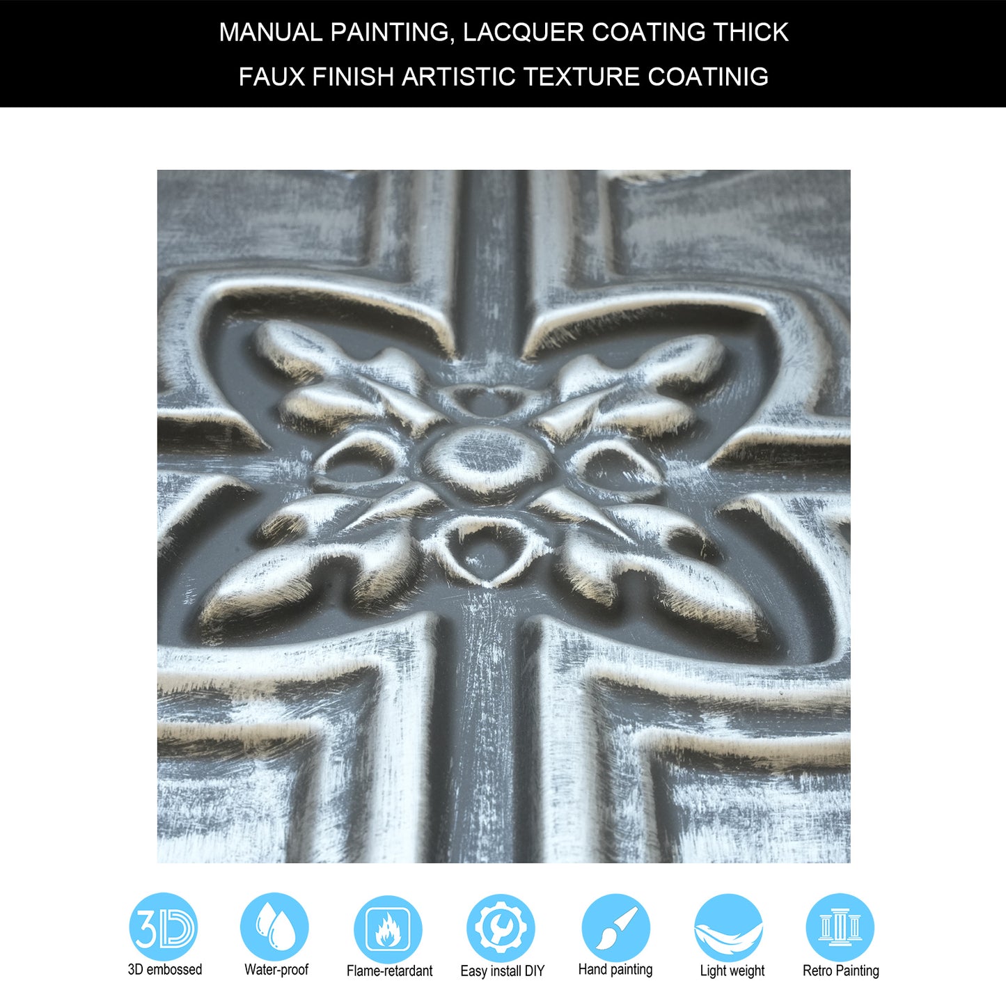 10tiles/lot Artistic Ceiling Tiles for Libraries, Museums, Craft Studios and Cultural Interiors PL16