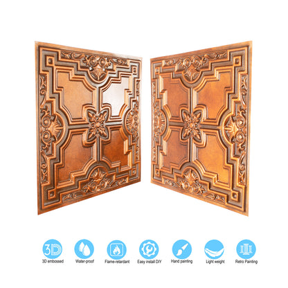 10tiles/lot Embossing Ceiling Tiles for Boutique Restaurants, Premium Lounges and Luxury Hotels PL16