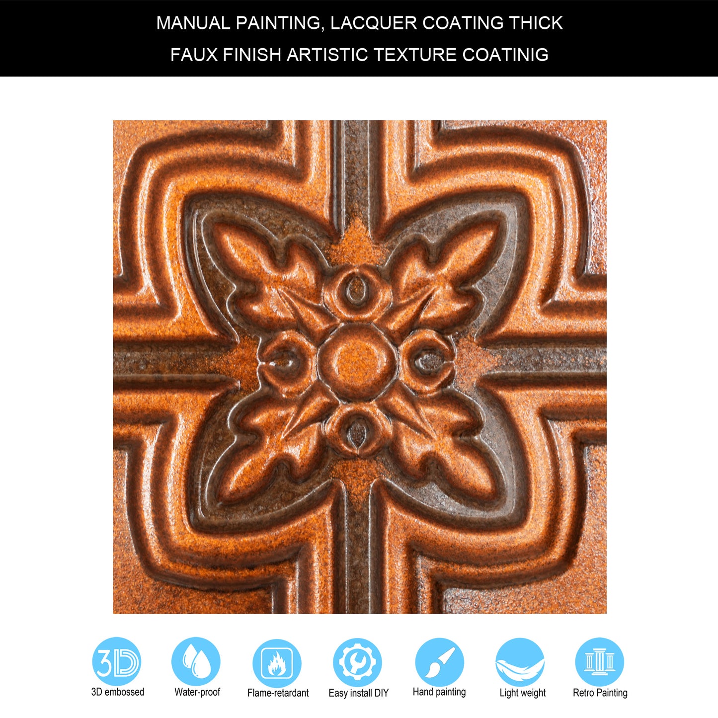 10tiles/lot Embossing Ceiling Tiles for Boutique Restaurants, Premium Lounges and Luxury Hotels PL16