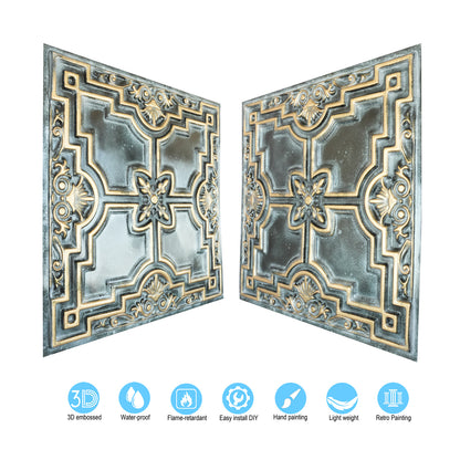 10tiles/lot Artistic Ceiling Tiles for Libraries, Museums, Craft Studios and Cultural Interiors PL16