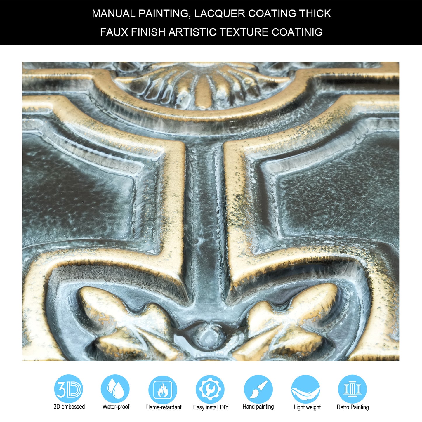 10tiles/lot Artistic Ceiling Tiles for Libraries, Museums, Craft Studios and Cultural Interiors PL16