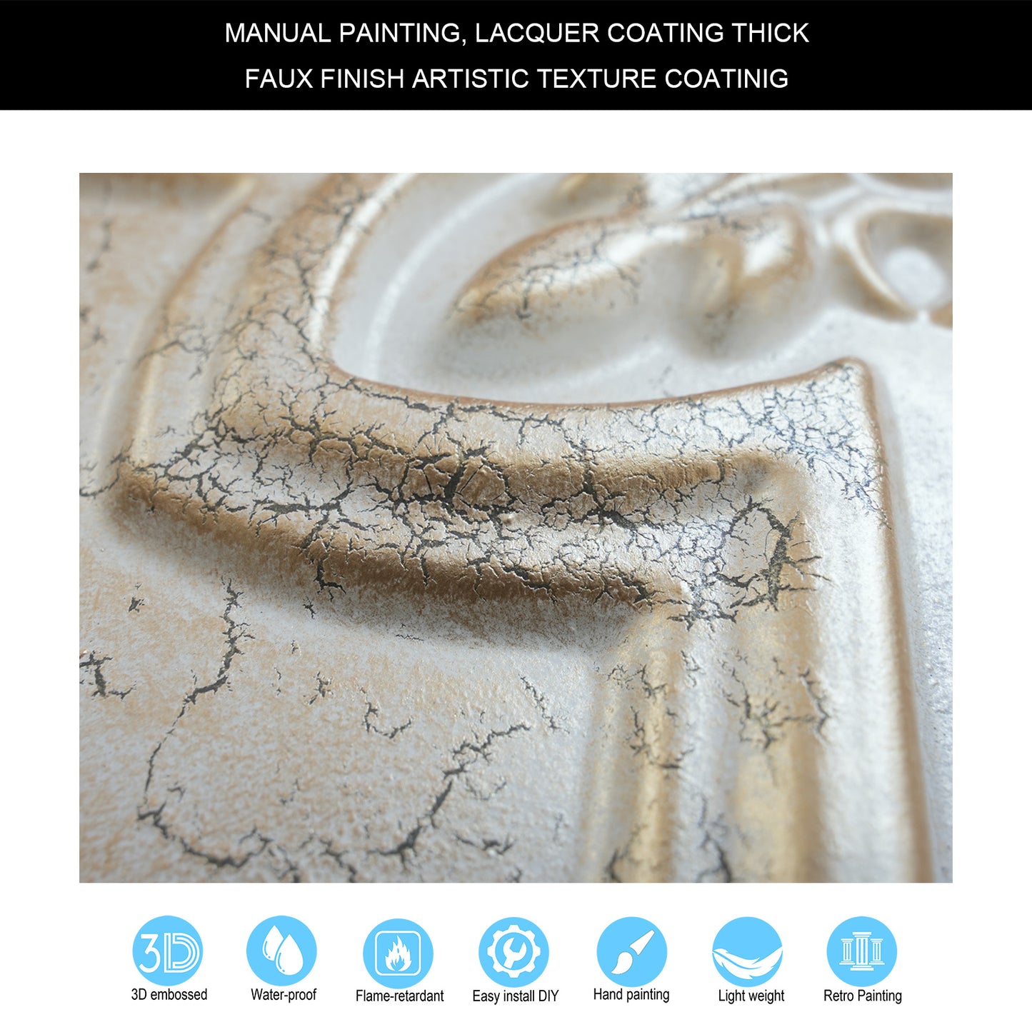 10tiles/lot Glue-Up Ceiling Tiles for Kitchen Renovations, Coffee Shops and Light-Luxury Spaces PL16