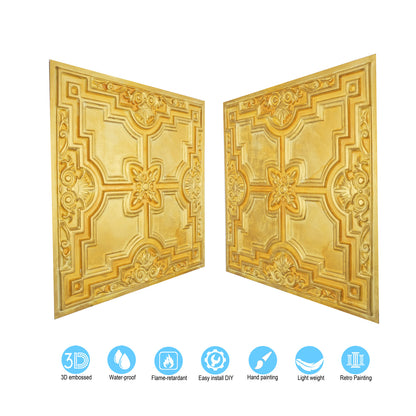 10tiles/lot Embossing Ceiling Tiles for Boutique Restaurants, Premium Lounges and Luxury Hotels PL16