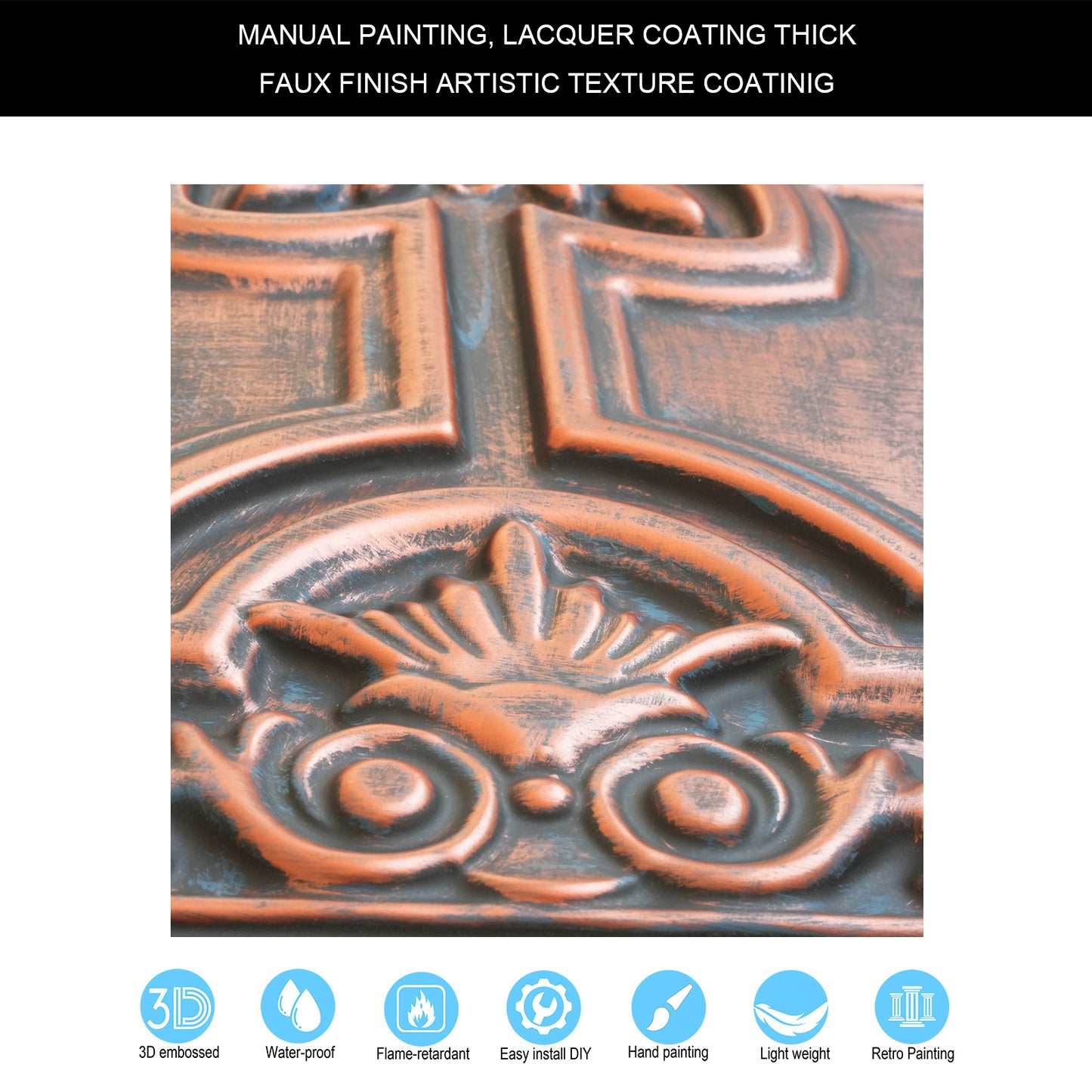 10tiles/lot Embossing Ceiling Tiles for Boutique Restaurants, Premium Lounges and Luxury Hotels PL16