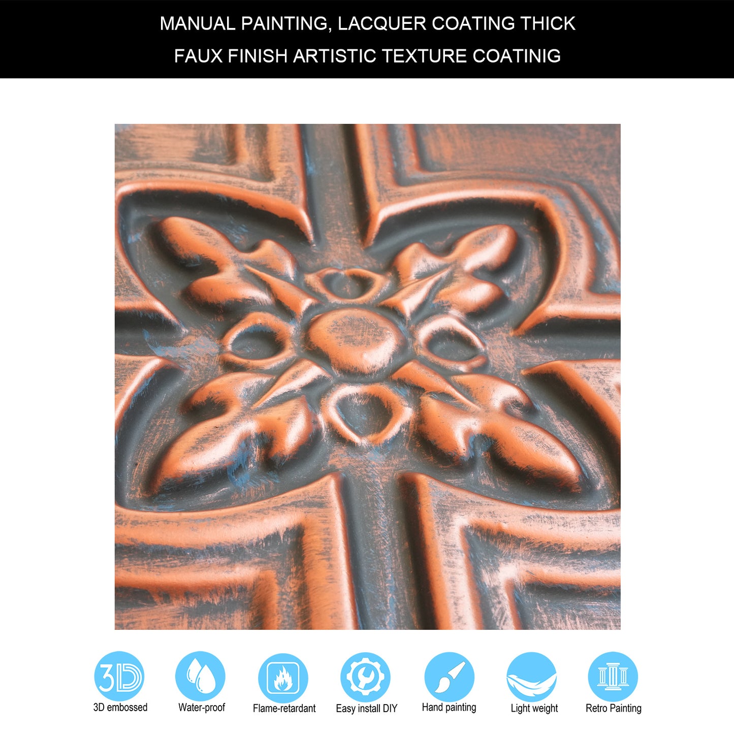 10tiles/lot Embossing Ceiling Tiles for Boutique Restaurants, Premium Lounges and Luxury Hotels PL16