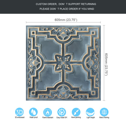 10tiles/lot Artistic Ceiling Tiles for Libraries, Museums, Craft Studios and Cultural Interiors PL16
