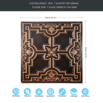 10tiles/lot Aged Ceiling Tiles for Rustic Coffee Shops, Wine Cellars and Retro-Style Spaces PL16