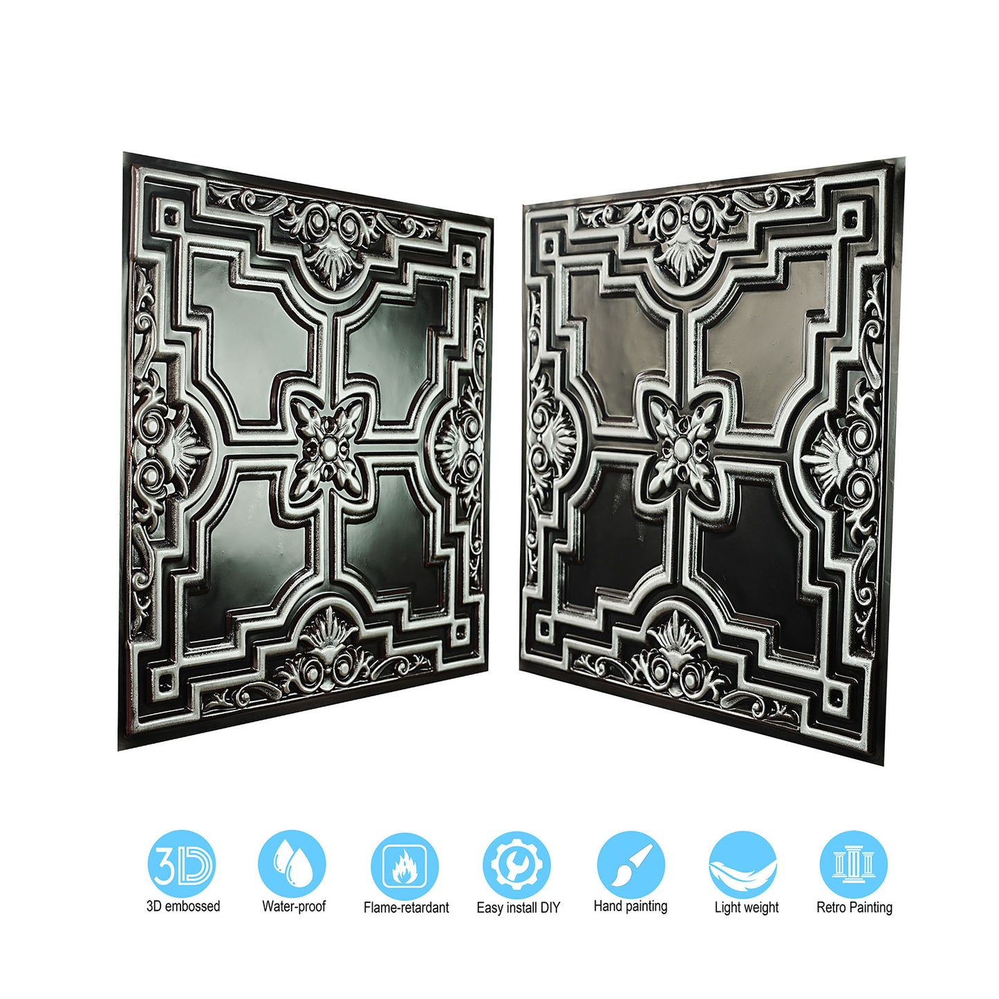 10tiles/lot Aged Ceiling Tiles for Rustic Coffee Shops, Wine Cellars and Retro-Style Spaces PL16