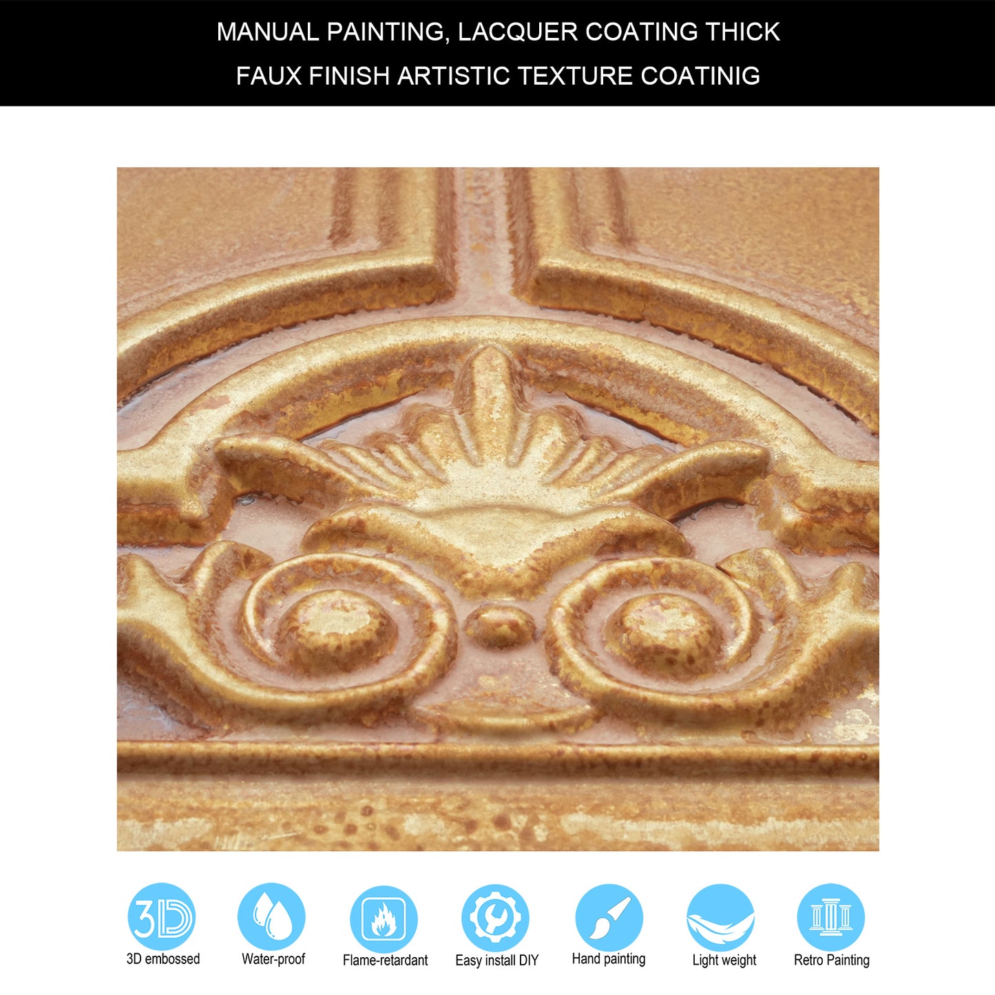 10tiles/lot Embossing Ceiling Tiles for Boutique Restaurants, Premium Lounges and Luxury Hotels PL16