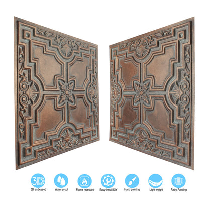 10tiles/lot Aged Ceiling Tiles for Rustic Coffee Shops, Wine Cellars and Retro-Style Spaces PL16