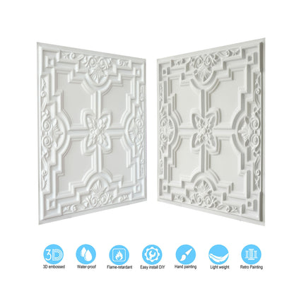 10tiles/lot Glue-Up Ceiling Tiles for Kitchen Renovations, Coffee Shops and Light-Luxury Spaces PL16