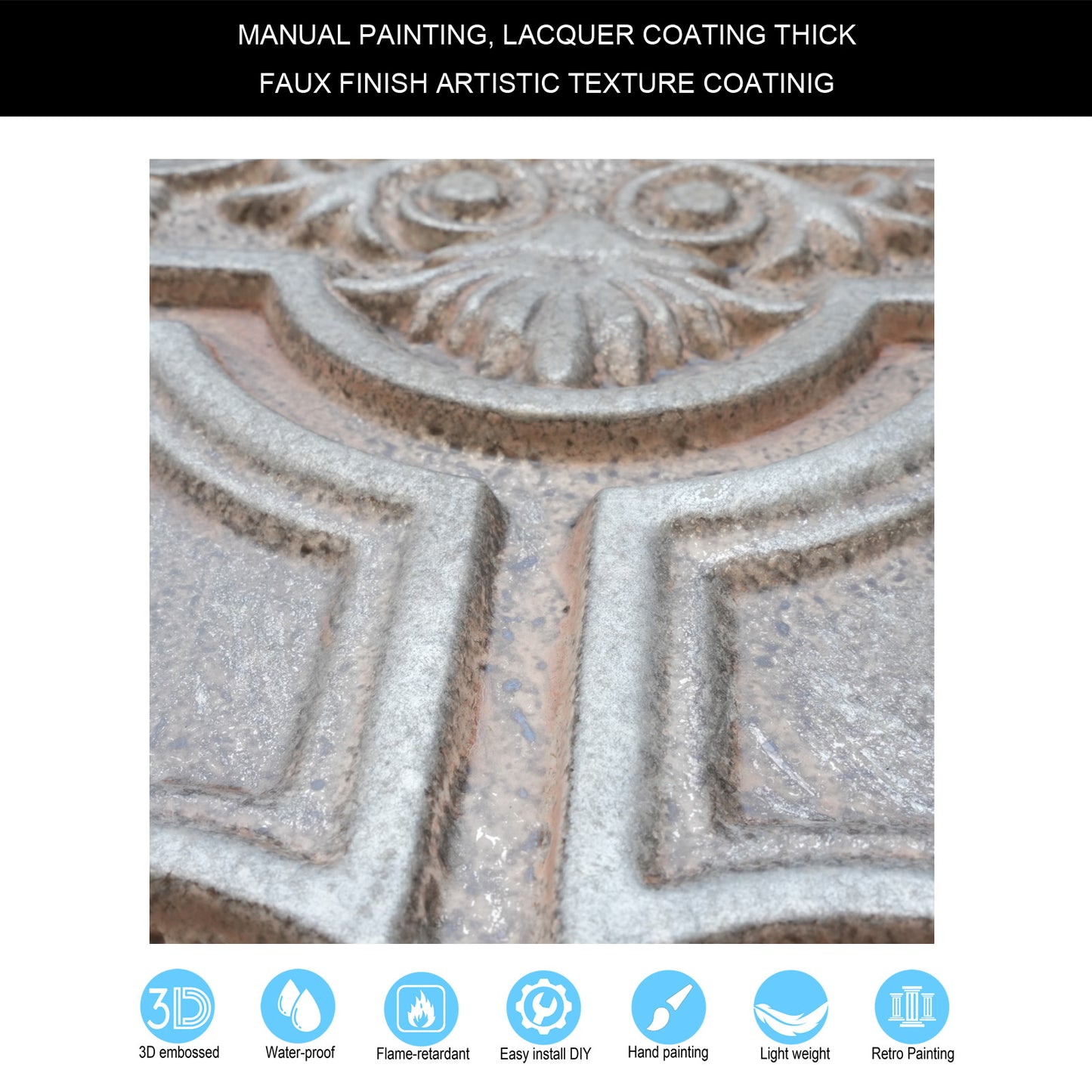 10tiles/lot Aged Ceiling Tiles for Rustic Coffee Shops, Wine Cellars and Retro-Style Spaces PL16