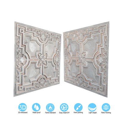 10tiles/lot Aged Ceiling Tiles for Rustic Coffee Shops, Wine Cellars and Retro-Style Spaces PL16