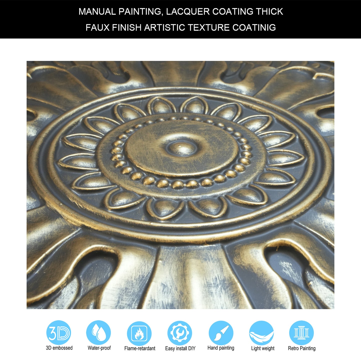 10tiles/lot Drop-In Ceiling Tiles for Office Buildings, Meeting Rooms and Commercial Halls PL17