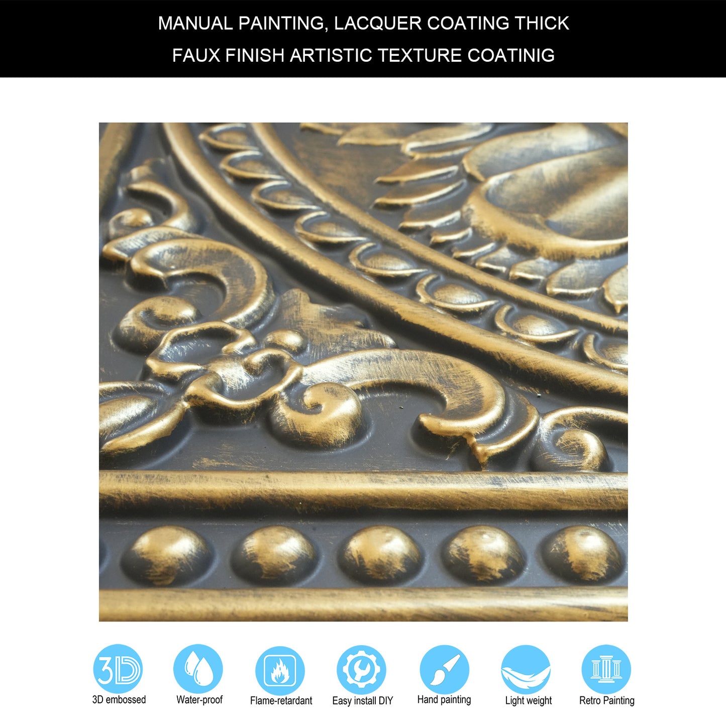 10tiles/lot Drop-In Ceiling Tiles for Office Buildings, Meeting Rooms and Commercial Halls PL17