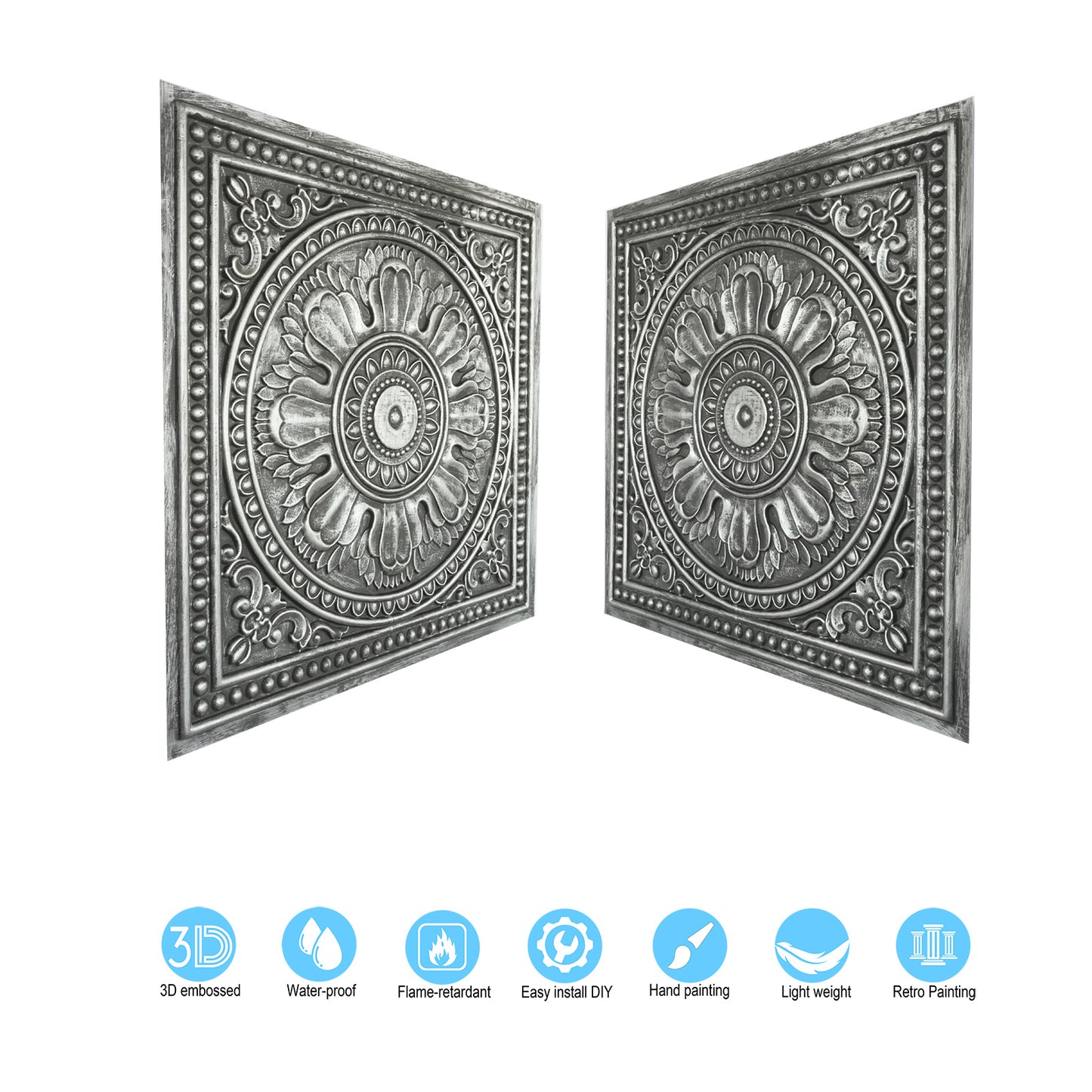 10tiles/lot Artistic Ceiling Tiles for Libraries, Museums, Craft Studios and Cultural Interiors PL17