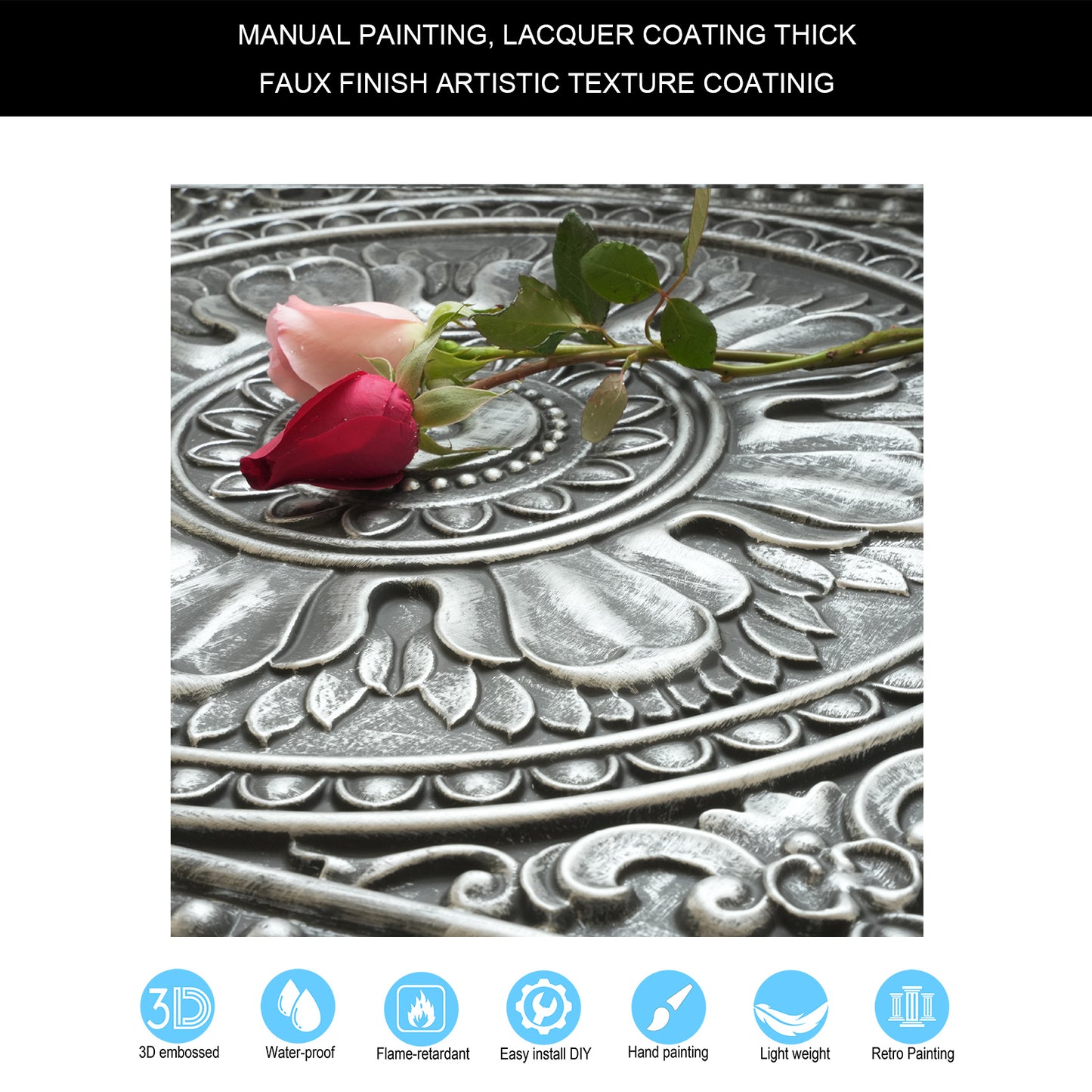 10tiles/lot Artistic Ceiling Tiles for Libraries, Museums, Craft Studios and Cultural Interiors PL17