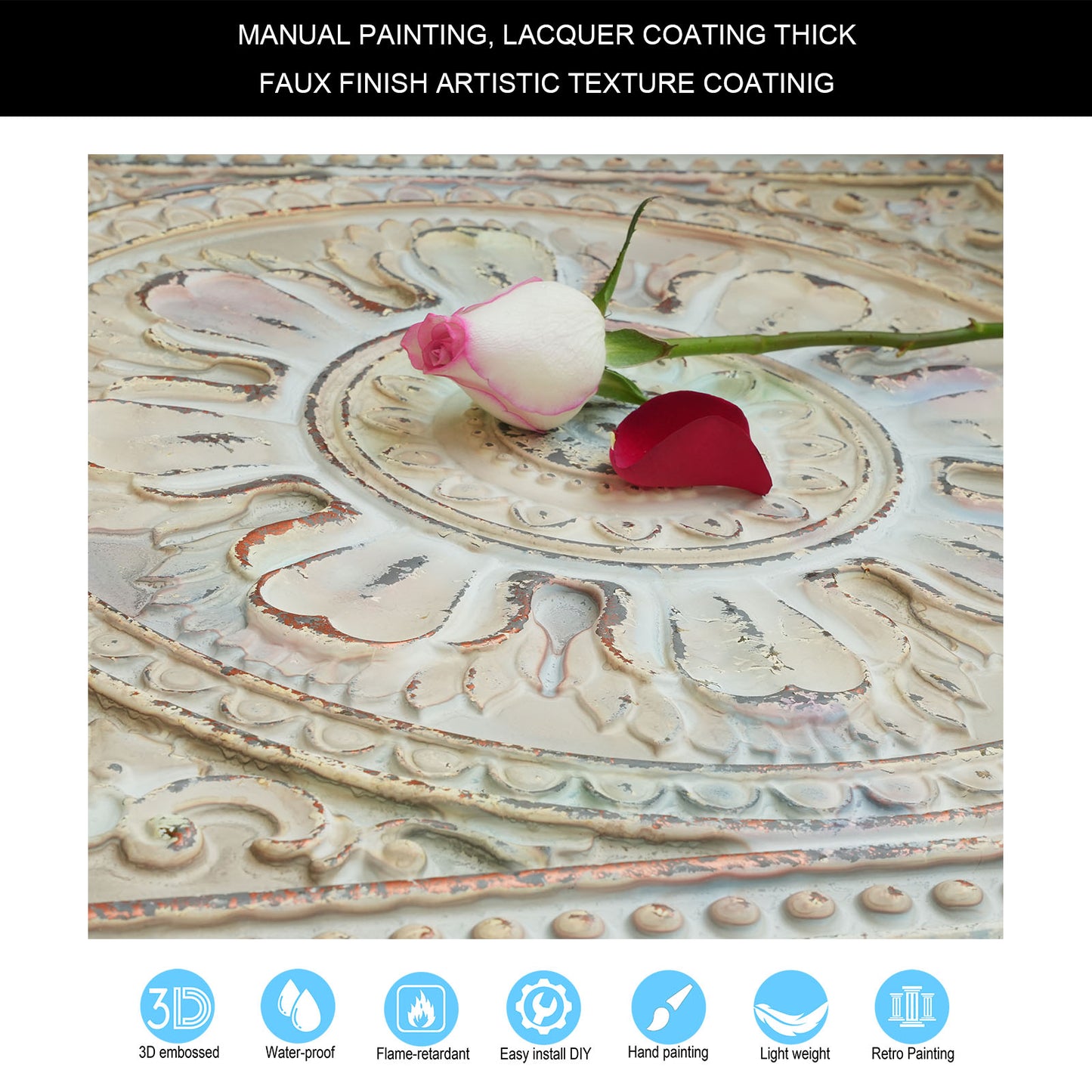 10tiles/lot Decorative Ceiling Tiles for Luxury Hotels, Villas, Salons and High-End Interiors PL17