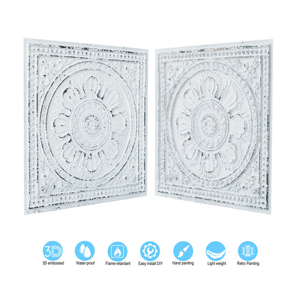 10tiles/lot Decorative Ceiling Tiles for Luxury Hotels, Villas, Salons and High-End Interiors PL17