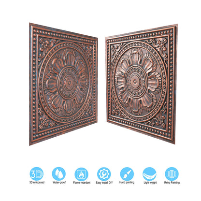 10tiles/lot Drop-In Tin Ceiling Tiles for Restaurants, Bars, Meeting Rooms and Retail Spaces PL17