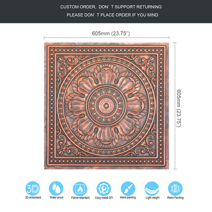 10tiles/lot Drop-In Tin Ceiling Tiles for Restaurants, Bars, Meeting Rooms and Retail Spaces PL17