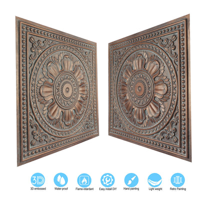 10tiles/lot Artistic Ceiling Tiles for Libraries, Museums, Craft Studios and Cultural Interiors PL17