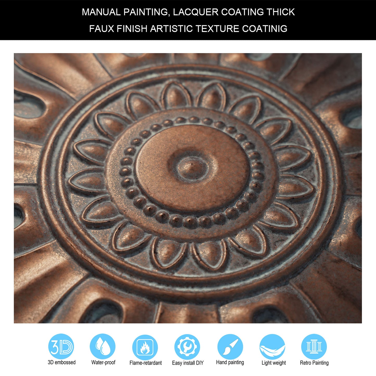 10tiles/lot Artistic Ceiling Tiles for Libraries, Museums, Craft Studios and Cultural Interiors PL17