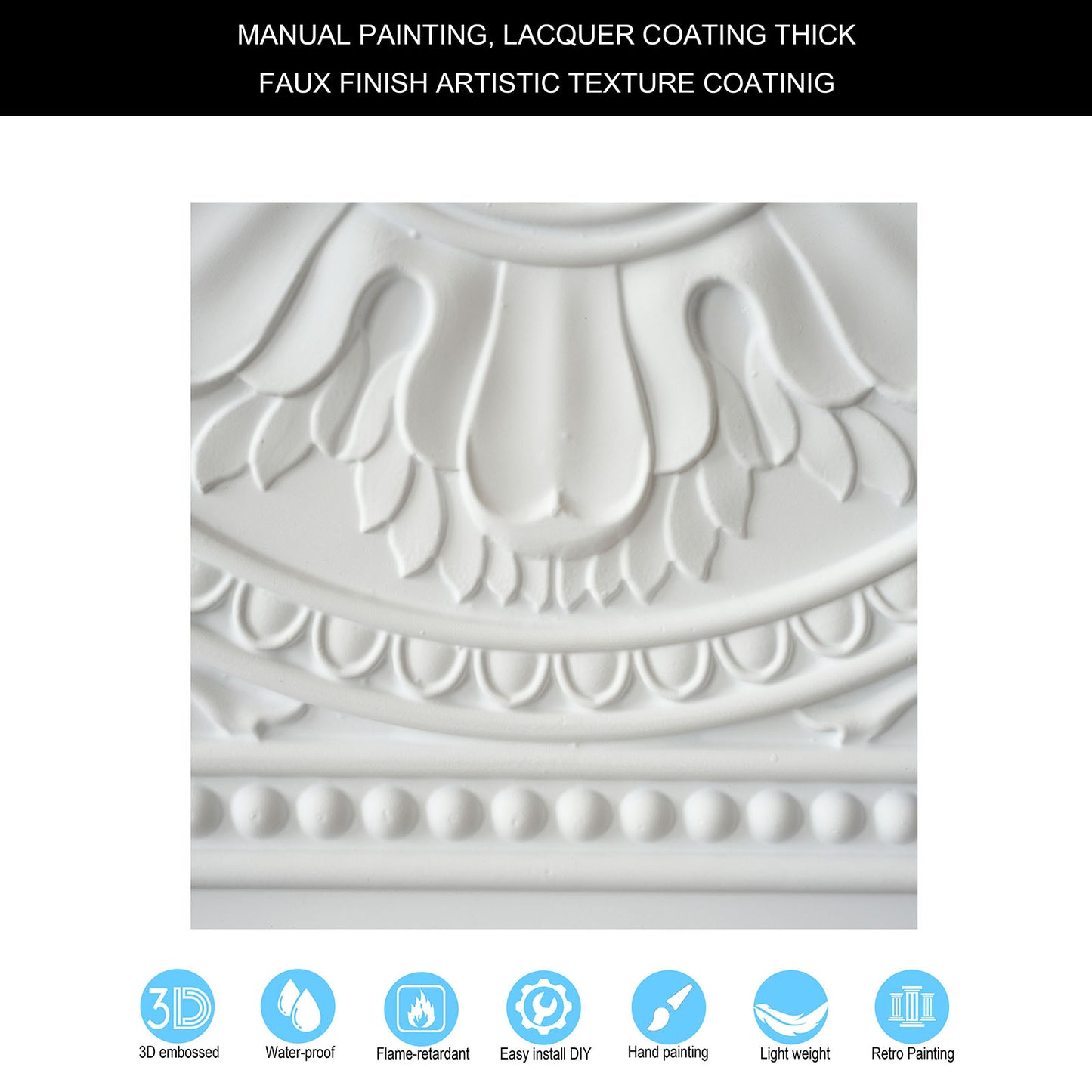 10tiles/lot Decorative Ceiling Tiles for Luxury Hotels, Villas, Salons and High-End Interiors PL17