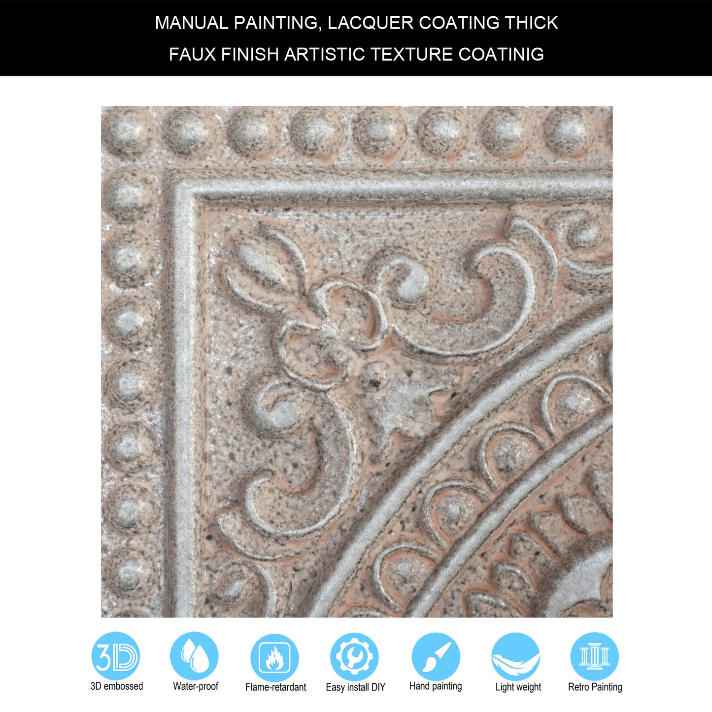 10tiles/lot Artistic Ceiling Tiles for Libraries, Museums, Craft Studios and Cultural Interiors PL17