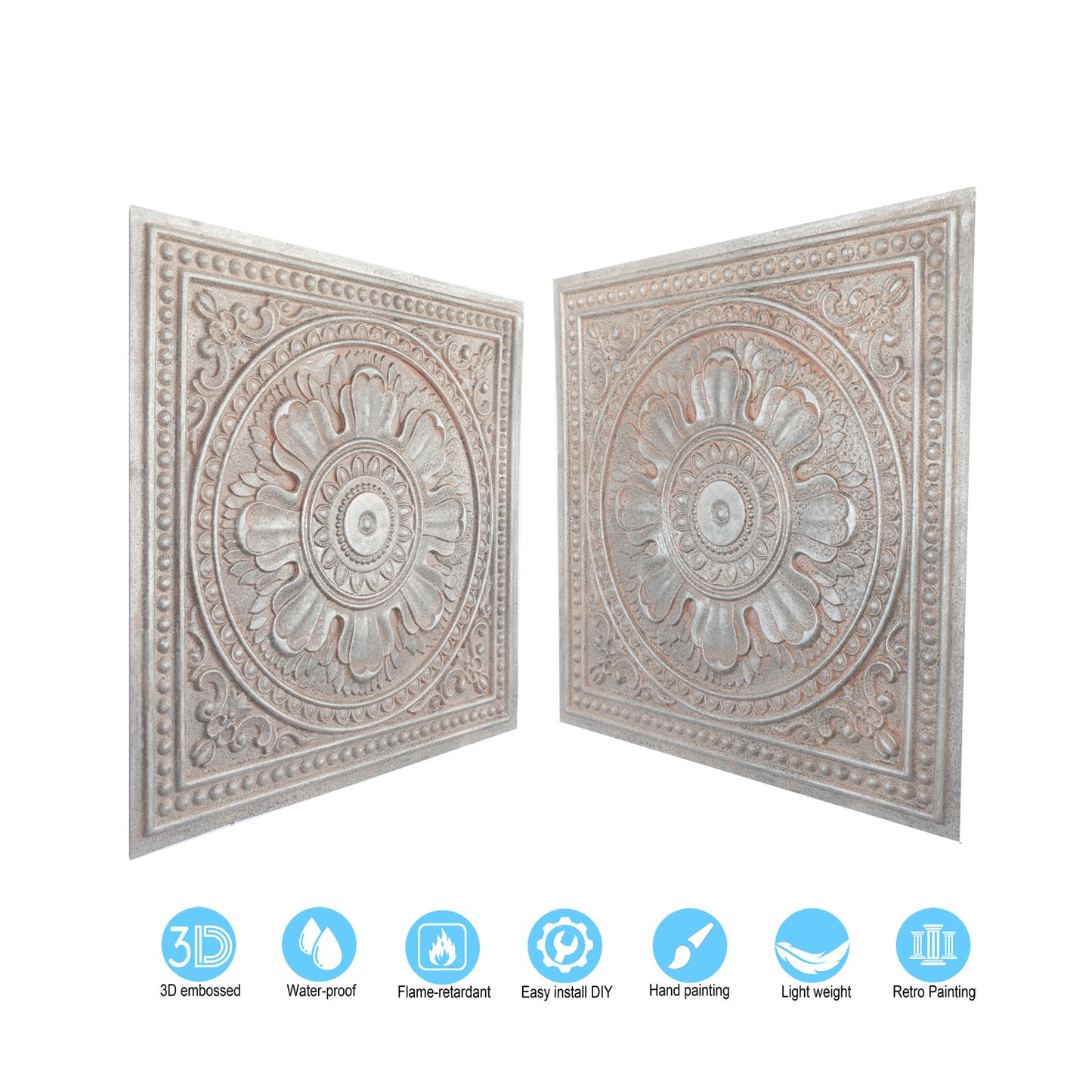 10tiles/lot Artistic Ceiling Tiles for Libraries, Museums, Craft Studios and Cultural Interiors PL17