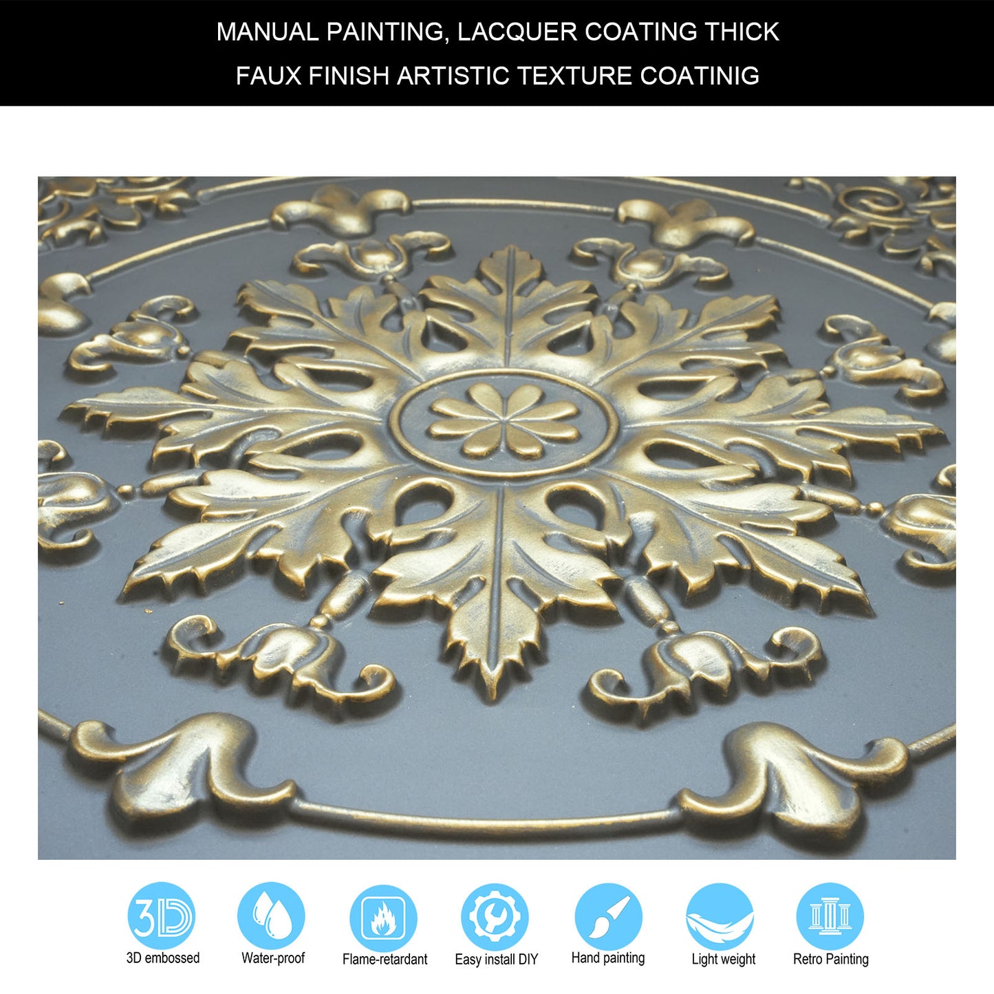 10tiles/lot Village-Style Ceiling Tiles for Country Restaurants, Coffee Shops and Charming Inns PL18