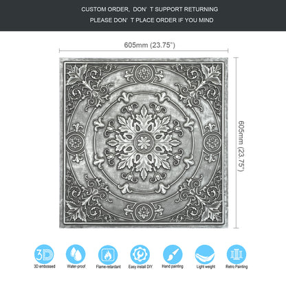 10tiles/lot Faux Tin Ceiling Panels for High-End Restaurants, Coffee Bars and Luxury Apartments PL18