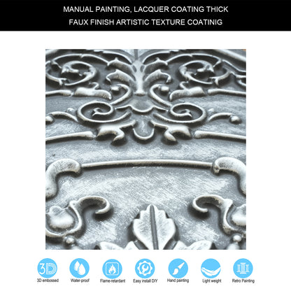 10tiles/lot Faux Tin Ceiling Panels for High-End Restaurants, Coffee Bars and Luxury Apartments PL18