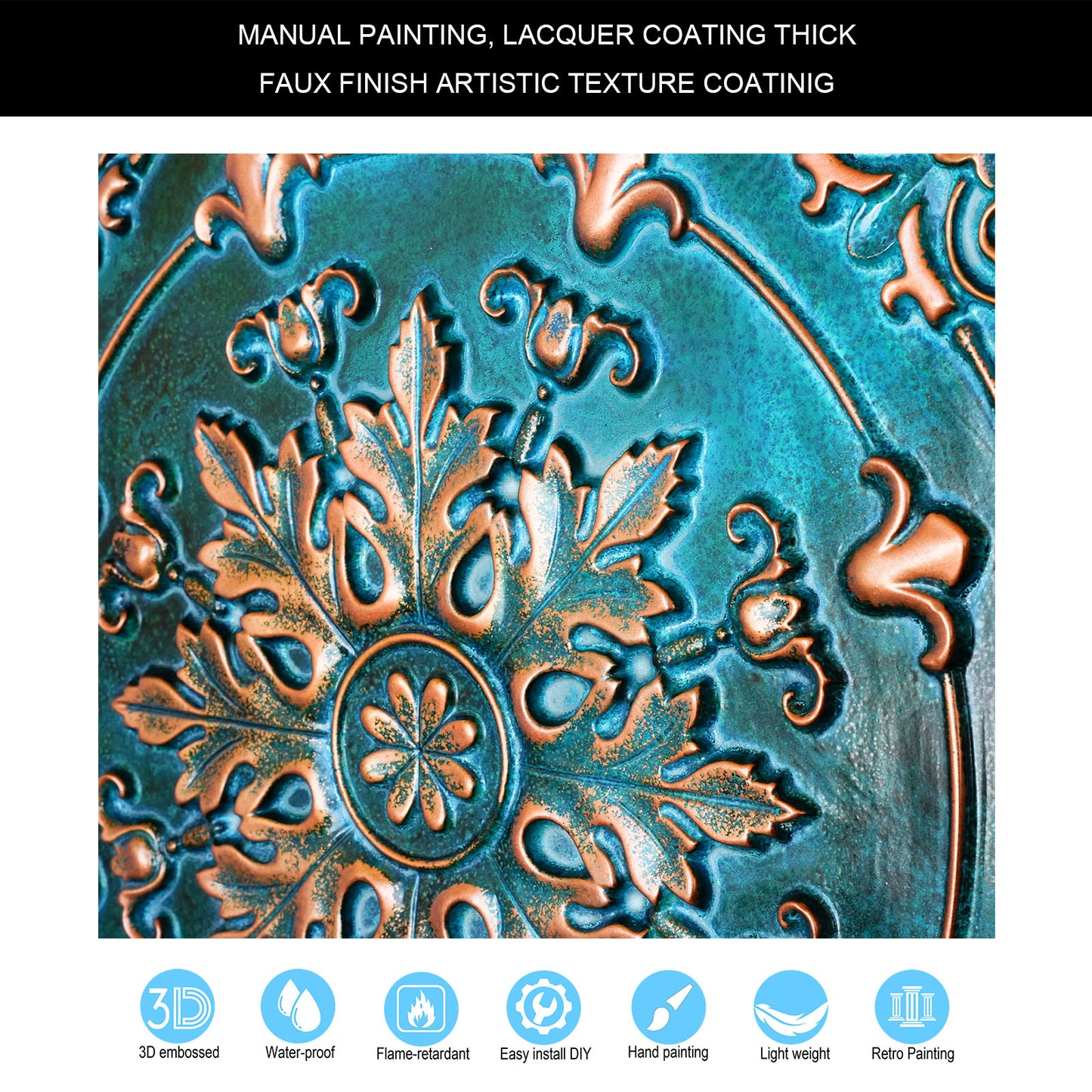 10tiles/lot Village-Style Ceiling Tiles for Country Restaurants, Coffee Shops and Charming Inns PL18