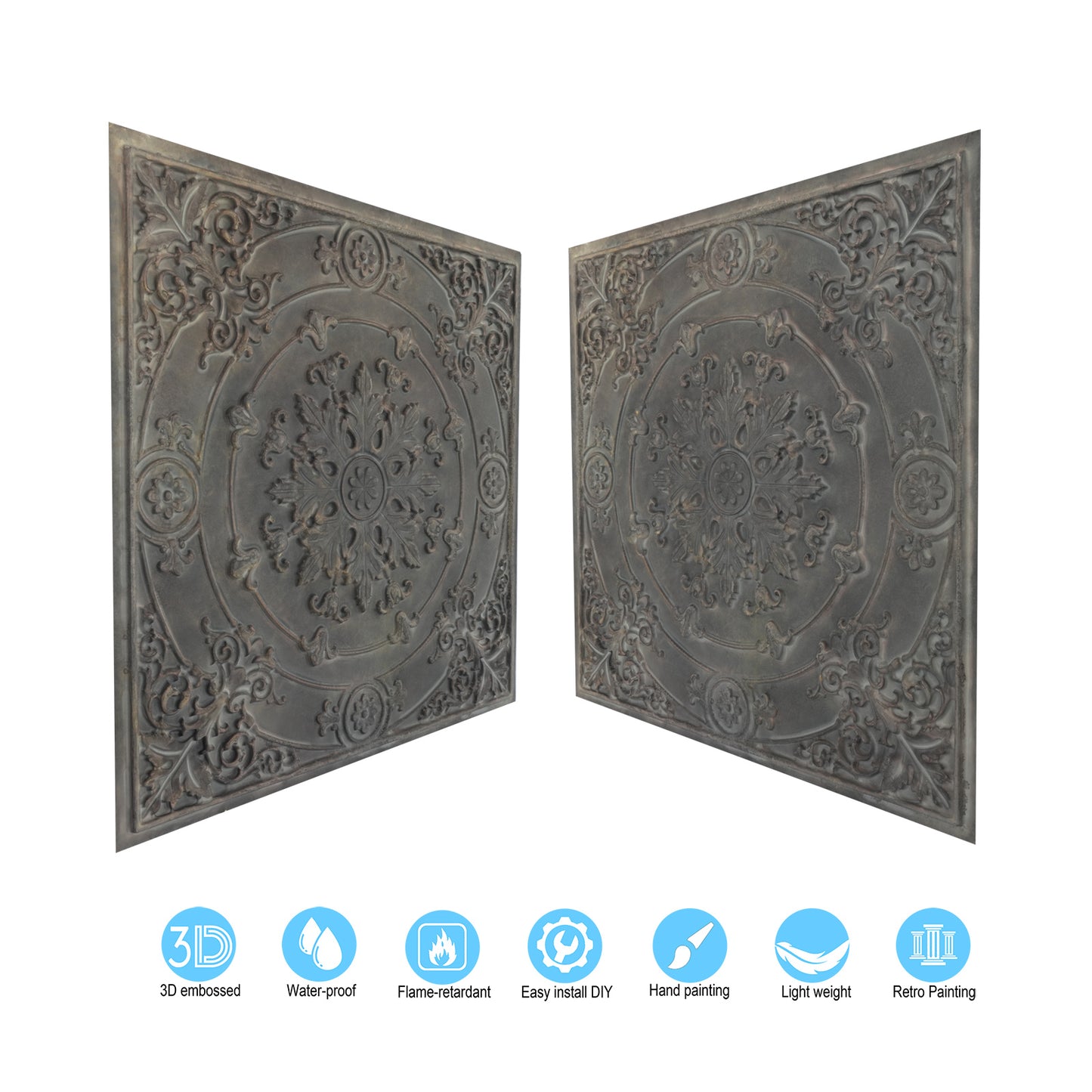 10tiles/lot 3D Decorative Ceiling Tiles for Trendy Restaurants, Bars and Creative Cafés PL18