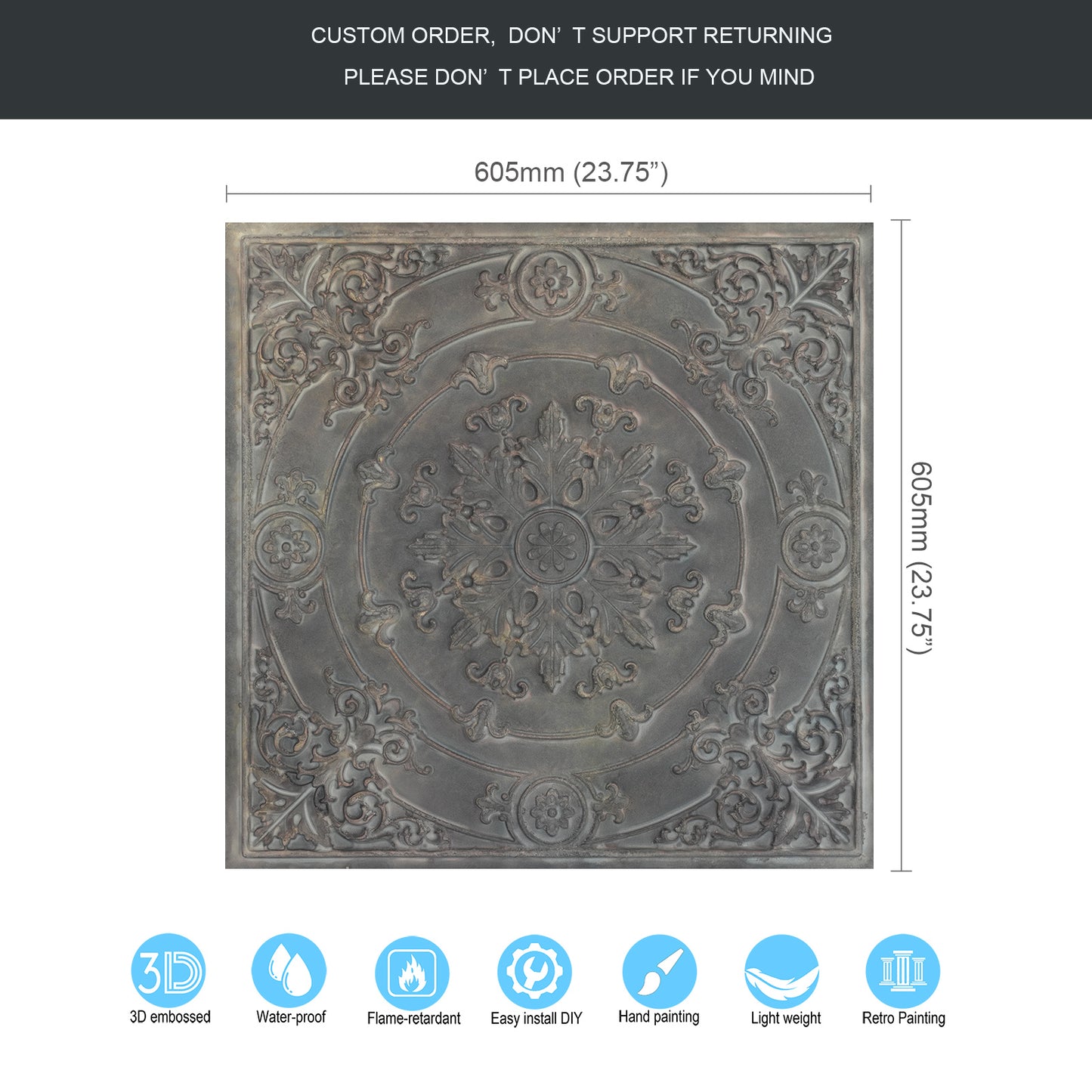 10tiles/lot 3D Decorative Ceiling Tiles for Trendy Restaurants, Bars and Creative Cafés PL18