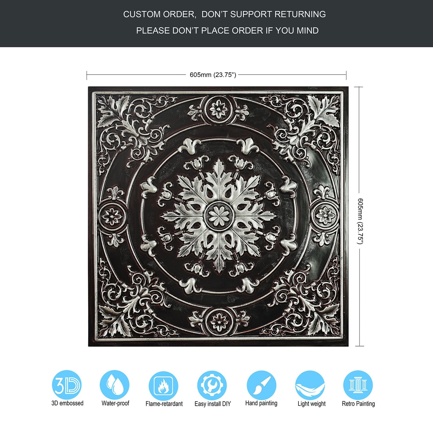 10tiles/lot 3D Decorative Ceiling Tiles for Trendy Restaurants, Bars and Creative Cafés PL18