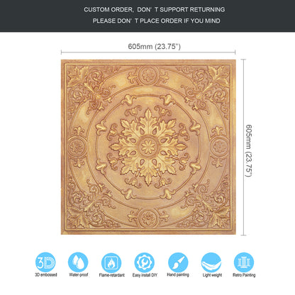 10tiles/lot Faux Tin Ceiling Panels for High-End Restaurants, Coffee Bars and Luxury Apartments PL18