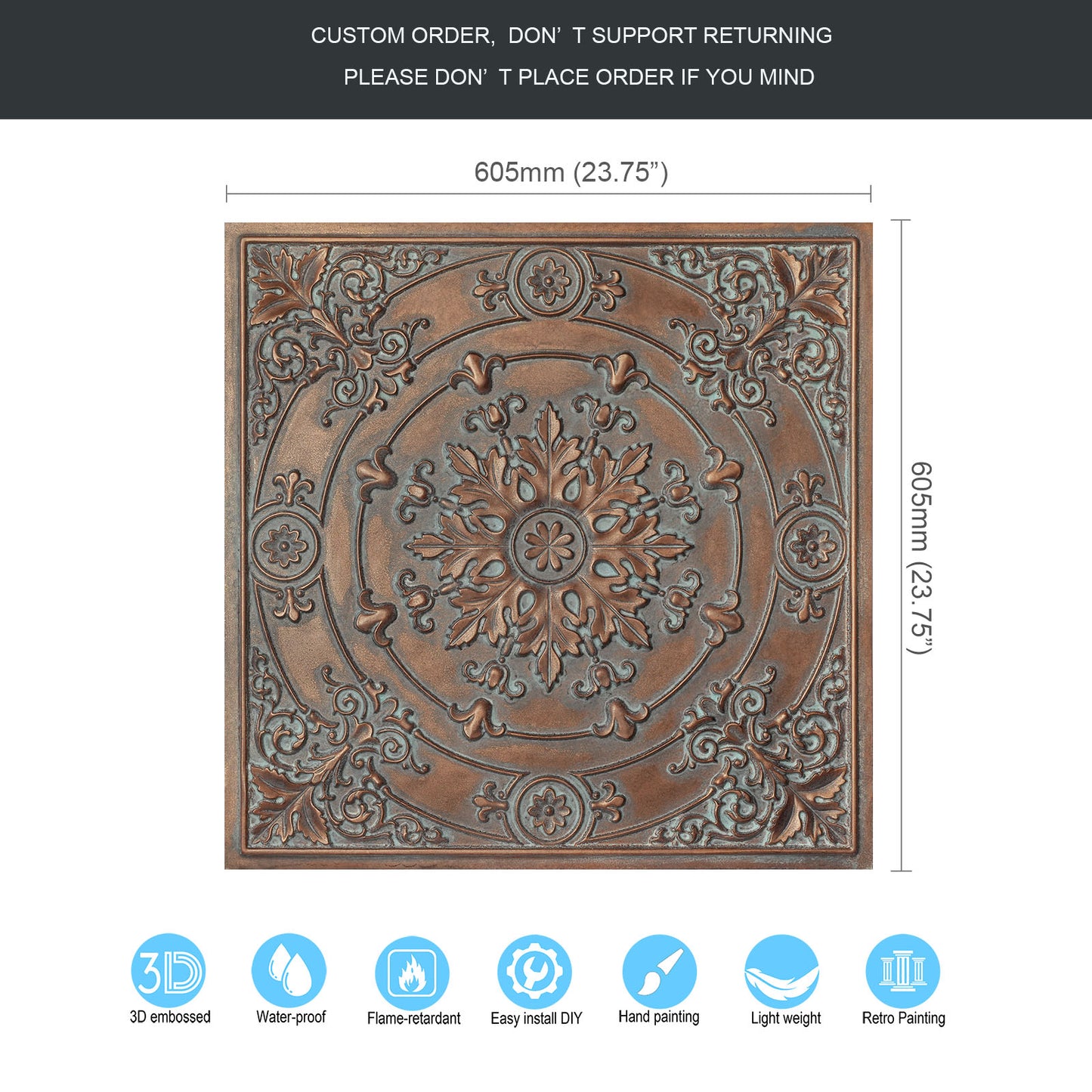 10tiles/lot 3D Decorative Ceiling Tiles for Trendy Restaurants, Bars and Creative Cafés PL18