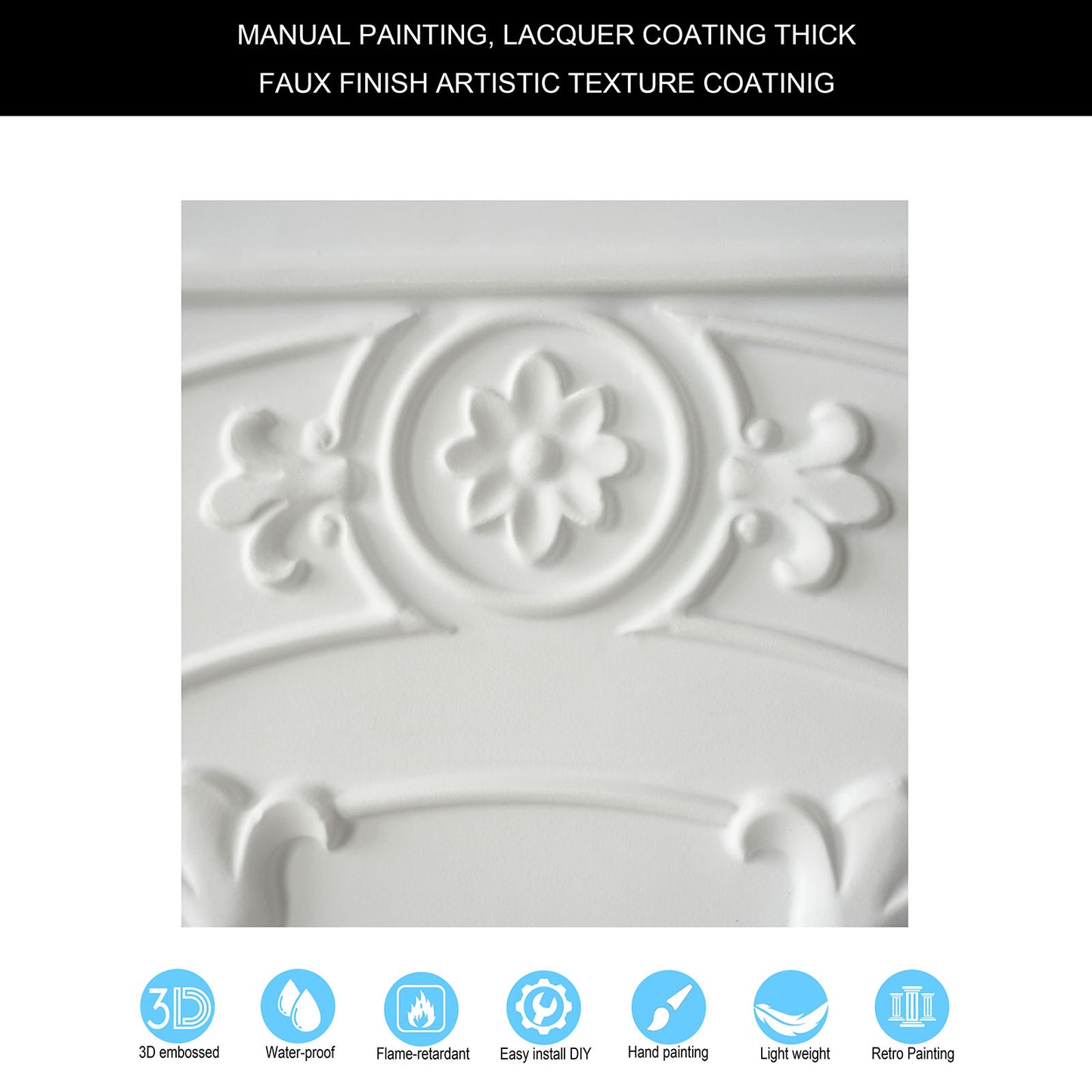 10tiles/lot Pressed Faux Tin Ceiling Tiles for Heritage Bars, Vintage Restaurants and Boutique Hotels PL18