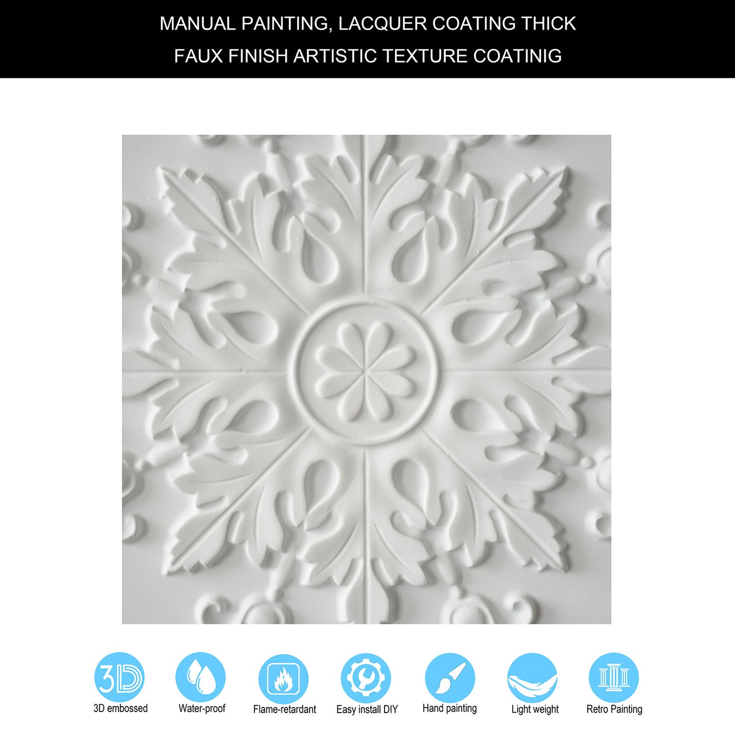 10tiles/lot Pressed Faux Tin Ceiling Tiles for Heritage Bars, Vintage Restaurants and Boutique Hotels PL18