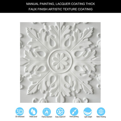 10tiles/lot Pressed Faux Tin Ceiling Tiles for Heritage Bars, Vintage Restaurants and Boutique Hotels PL18