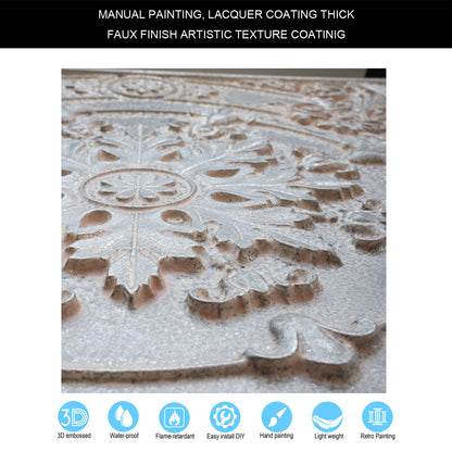 10tiles/lot Pressed Faux Tin Ceiling Tiles for Heritage Bars, Vintage Restaurants and Boutique Hotels PL18